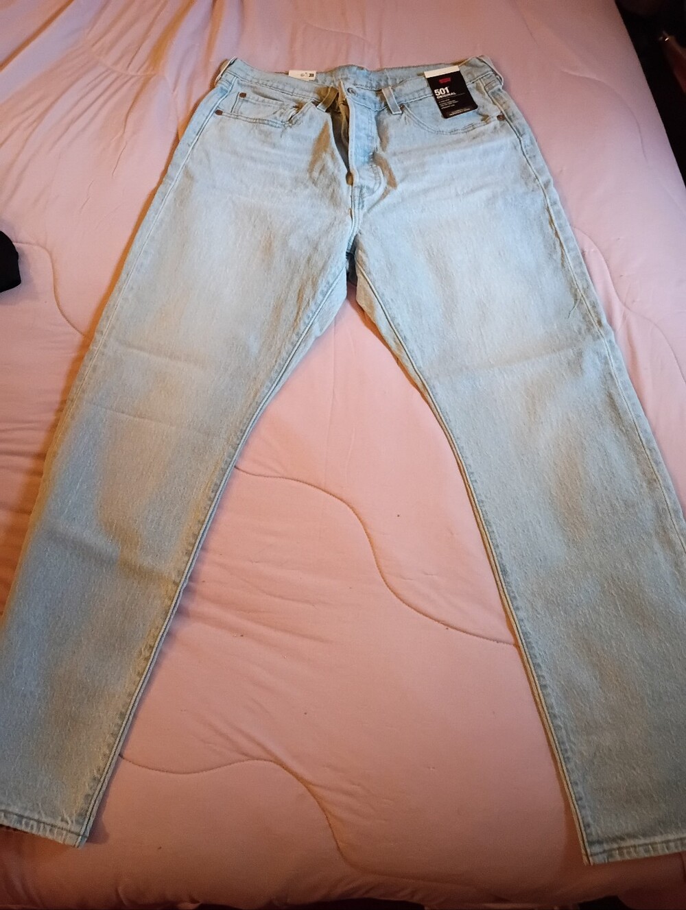 Nwt Levi's 501 Baby Blue Jeans.